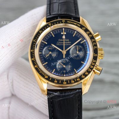 Swiss Omega Speedmaster Moonwatch Super Clone Chrono Moonwatch 42mm Gold Case
